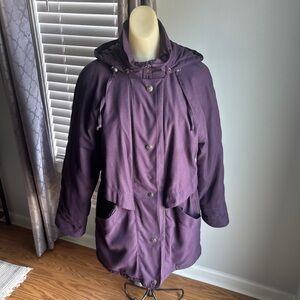 Vintage Women's Purple Forecaster of Boston Hooded Jacket Size XS Utility Parka